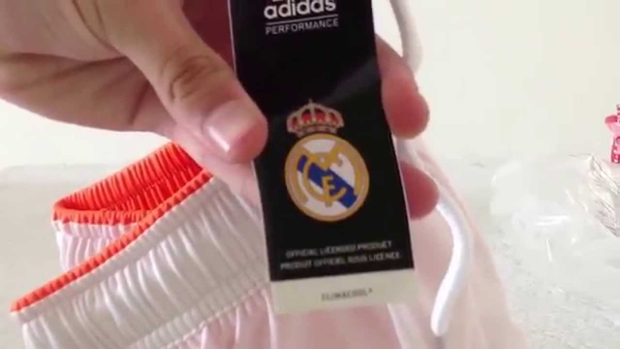 Real Madrid 2013 Adidas shorts Unboxing & Review [Full HD]