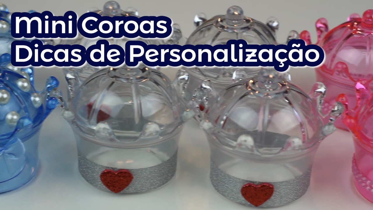Ideias de como Personalizar Mini Coroas Acrílicas para Lembrancinha