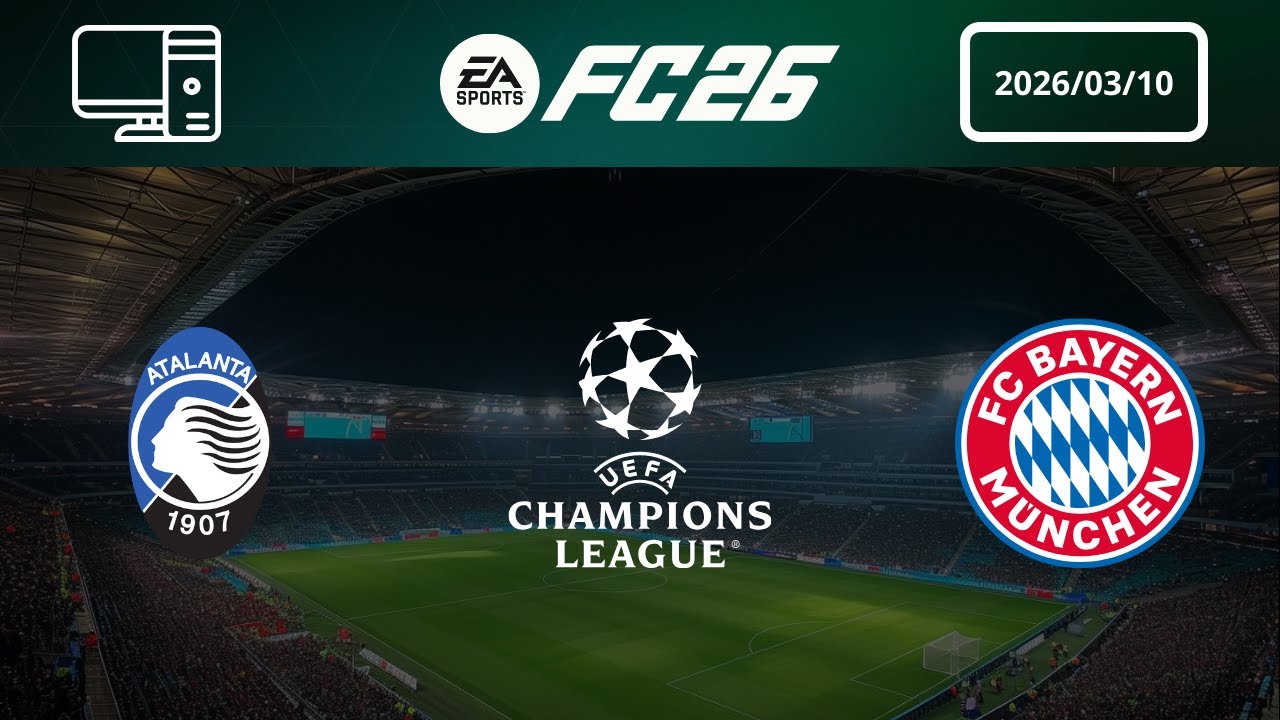 [4K] Atalanta vs Bayern Munich - Prediction - 2025-26 UEFA Champions League - EA FC 26