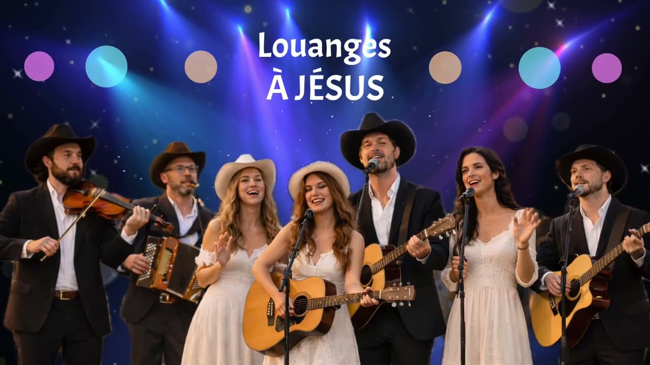 Louanges à Jésus / Country swing gospel avec paroles - Famille Kousy