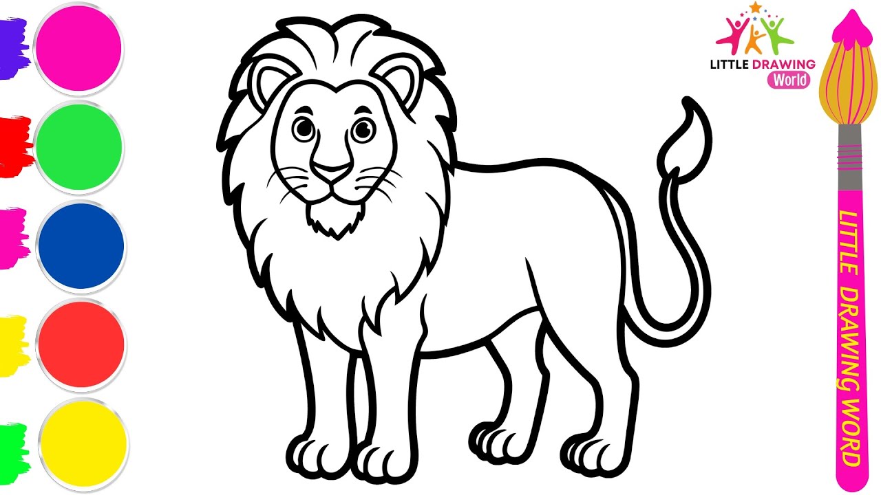 How to Draw a Cute Lion | Easy Step by Step Tutorial