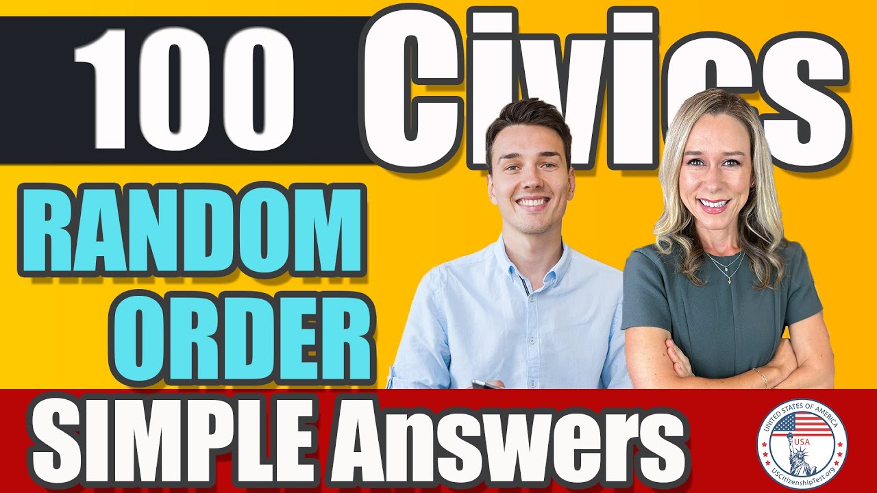 100 civics questions ONE EASY answers US naturalization test | 2008 Civics Test Officer Matt