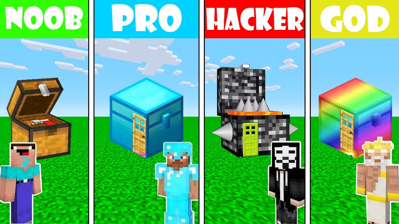 Minecraft NOOB vs PRO vs HACKER vs GOD CHEST HOUSE CHALLENGE in Minecraft ! AVM SHORTS Animation