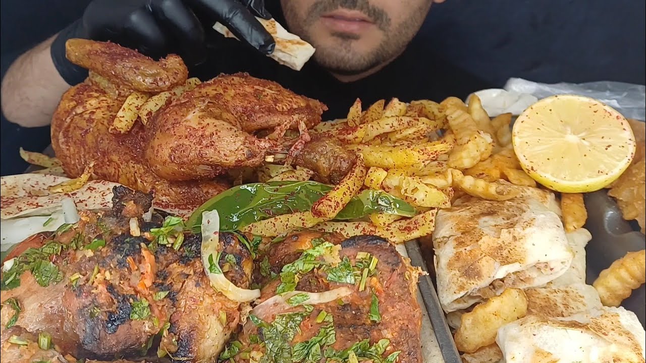 | موكبانغ| اكل دجاج تركي مع الشاورما ASME eating Turkish chicken & shawarma