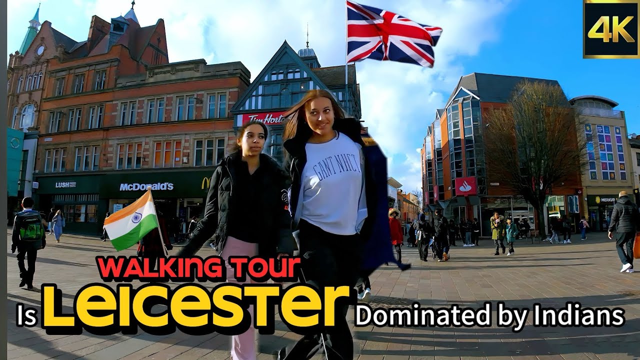 LEICESTER | Walking tour of Leicester City Centre 2024 [4K UHD]