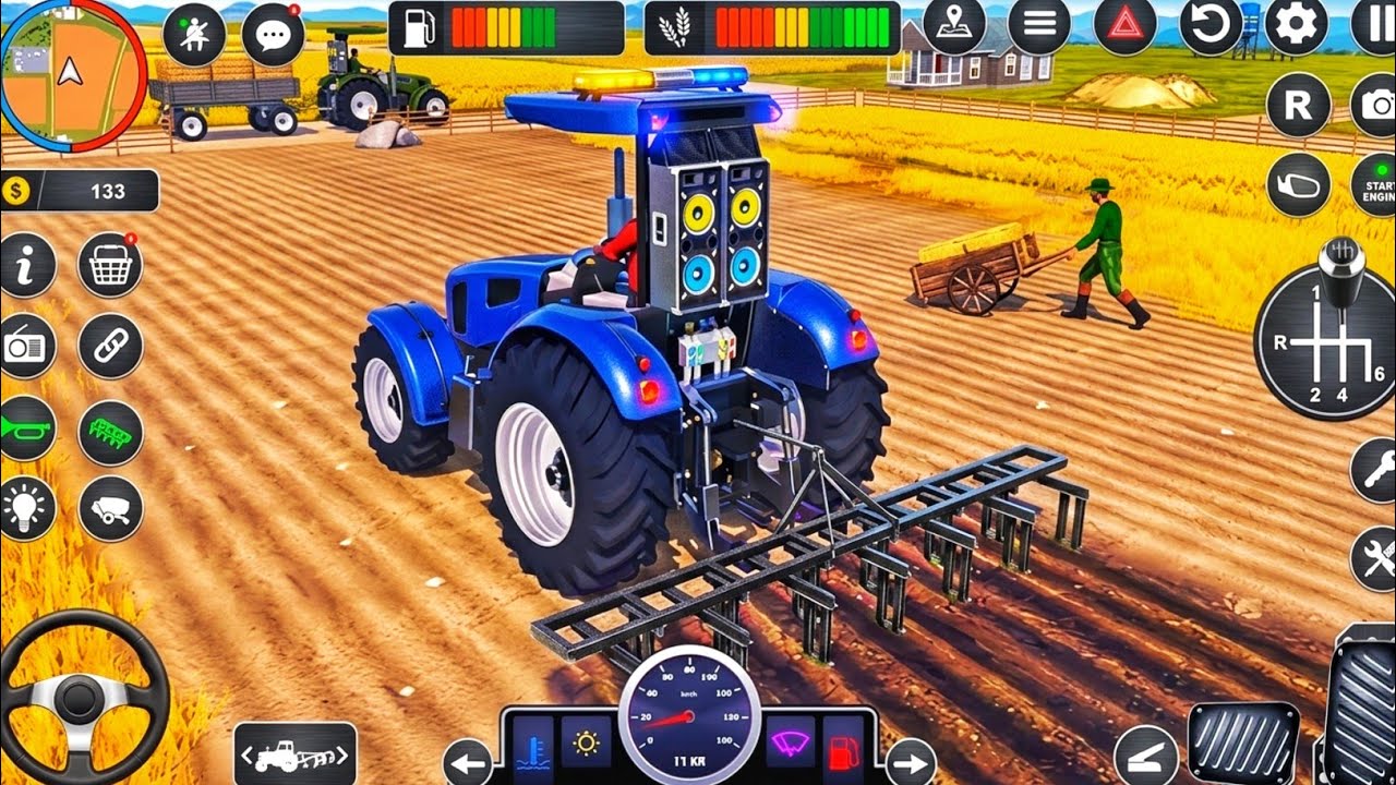 Modern Tractor Farming Driving Simulator 3D New Tractor Games Best Tractor Game Android Gameplay