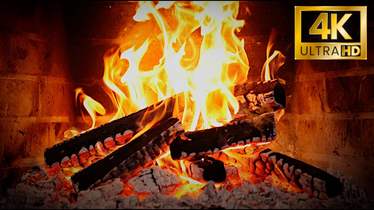 9 Hours of 4K Cozy Fireplace 🔥 Real Crackling Fire Sounds for Deep Sleep & Relaxation (No Ads)