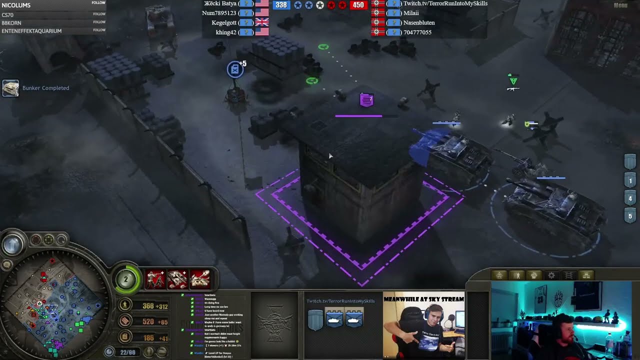 Company of Heroes 1 | 4v4 Montargis Region Leaderboards 2022 |Live Gameplay by Terror|RunIntoMySkill