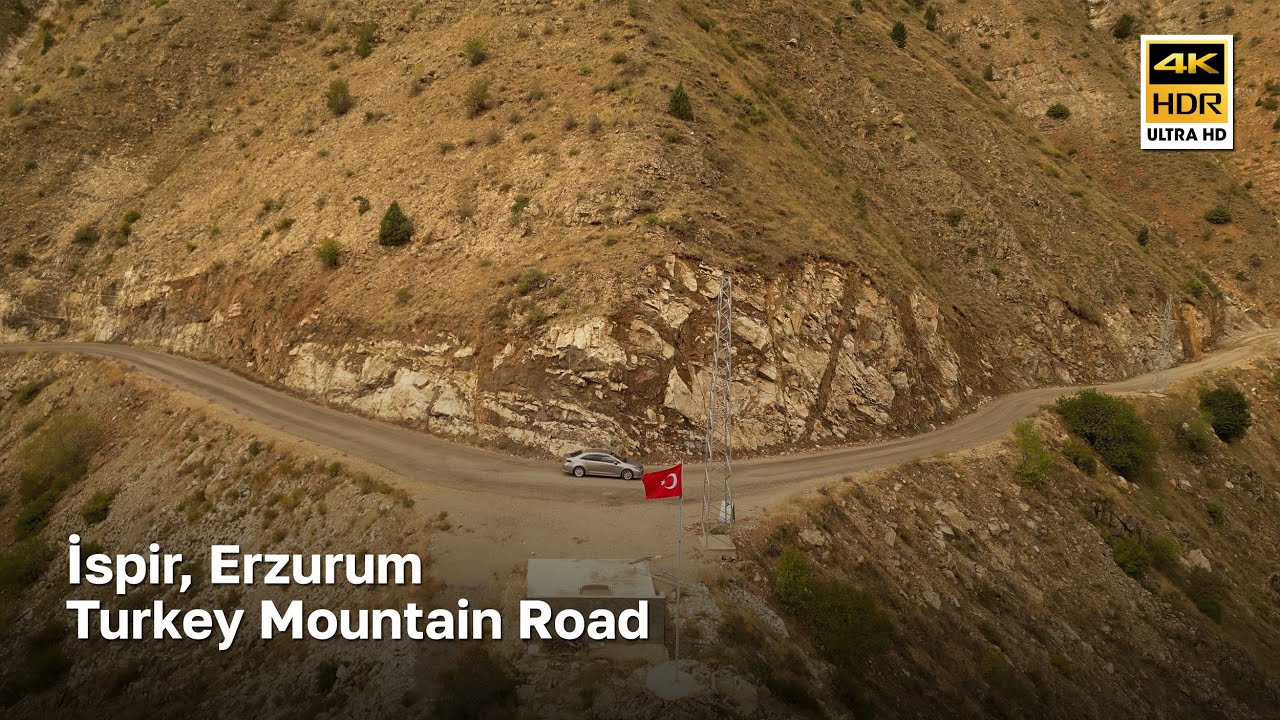 İspir, Erzurum, Turkey 4K - Mountain Road
