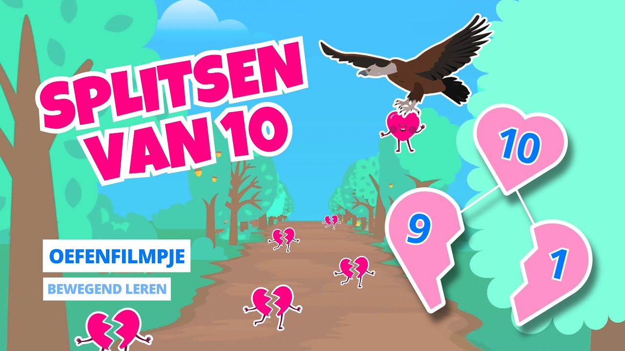 Rekenen groep 3 | Splitsen van 10 | Bewegend Leren | Hee Hoo