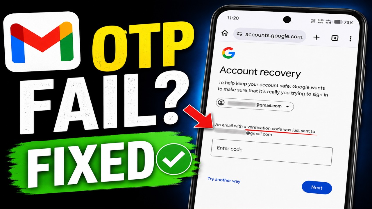 How to recover Gmail account | Same Email OTP Problem | 2-Step Verification code problem | google