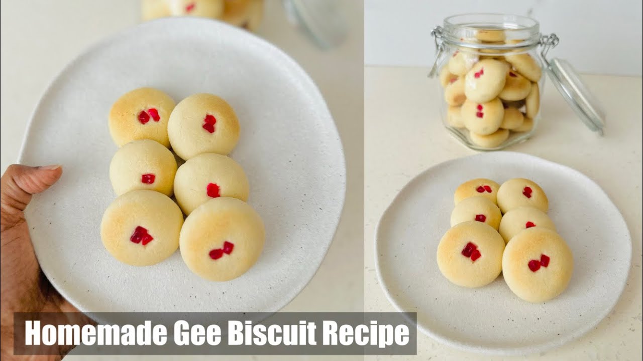 Homemade Gee Biscuit Recipe | ලේසියෙන් ම හදන්න පුළුවන් ගී බිස්කට් ‍රෙසිපිය | Gee Cookies | Bhagi