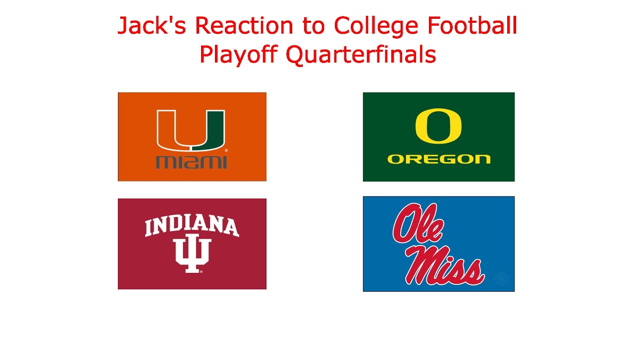Jack`s reaction to the 2025 college football playoff quarterfinals