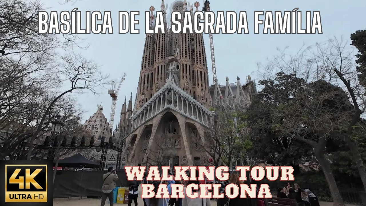 🇪🇸 Walking tour Barcelona- Basílica de la Sagrada Família 🇪🇸❤️   #travel  #travelvlog  #barcelona