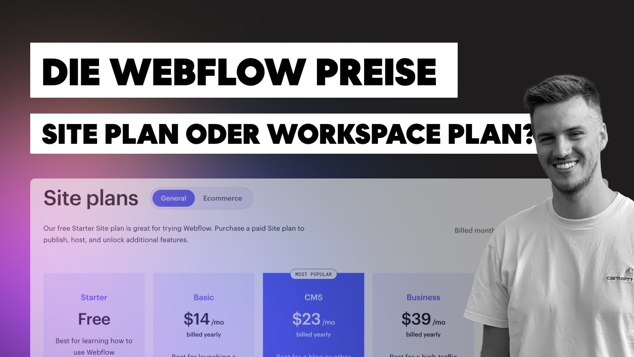 Webflow Preise erkl&auml;rt
