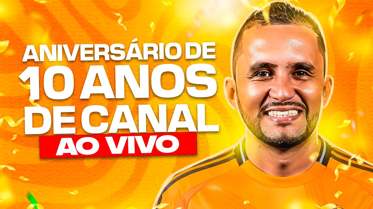 🚨 LIVE ESPECIAL!! ANIVERSÁRIO DE DEZ ANOS DE CANAL AO VIVO | JOGATINA E MUITA RESENHA | EFOOTBALL