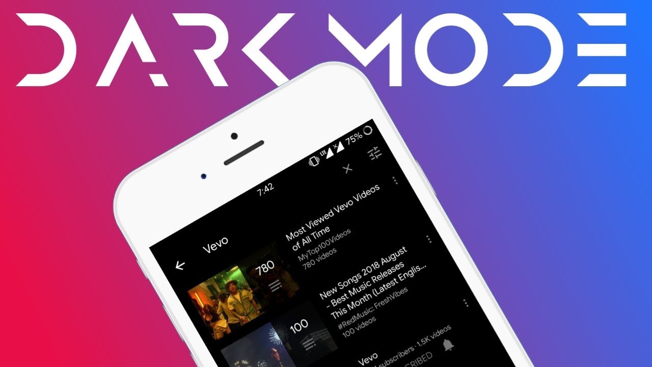 Тема YouTube Dark Mode на Android (без рут-прав, 2018)