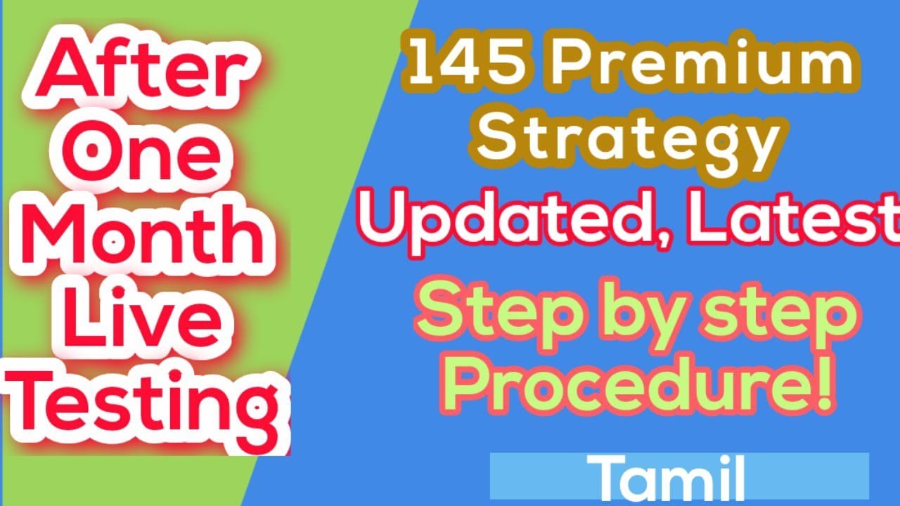 145 Strategy Latest Updated Data |  145 Modified Target | 145 Strategy Modified  Stop Loss |VTSTamil