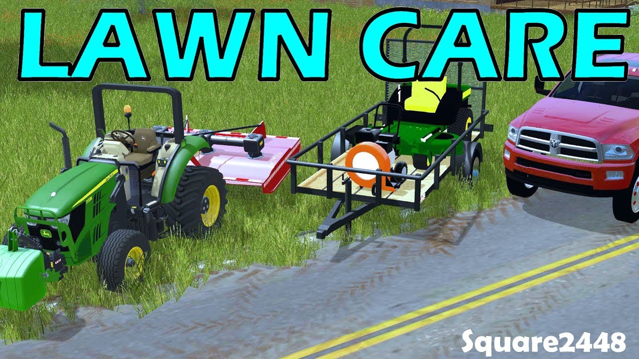 Farming Simulator 17 Lawn Care - Brush Hog - JD Zero Turn