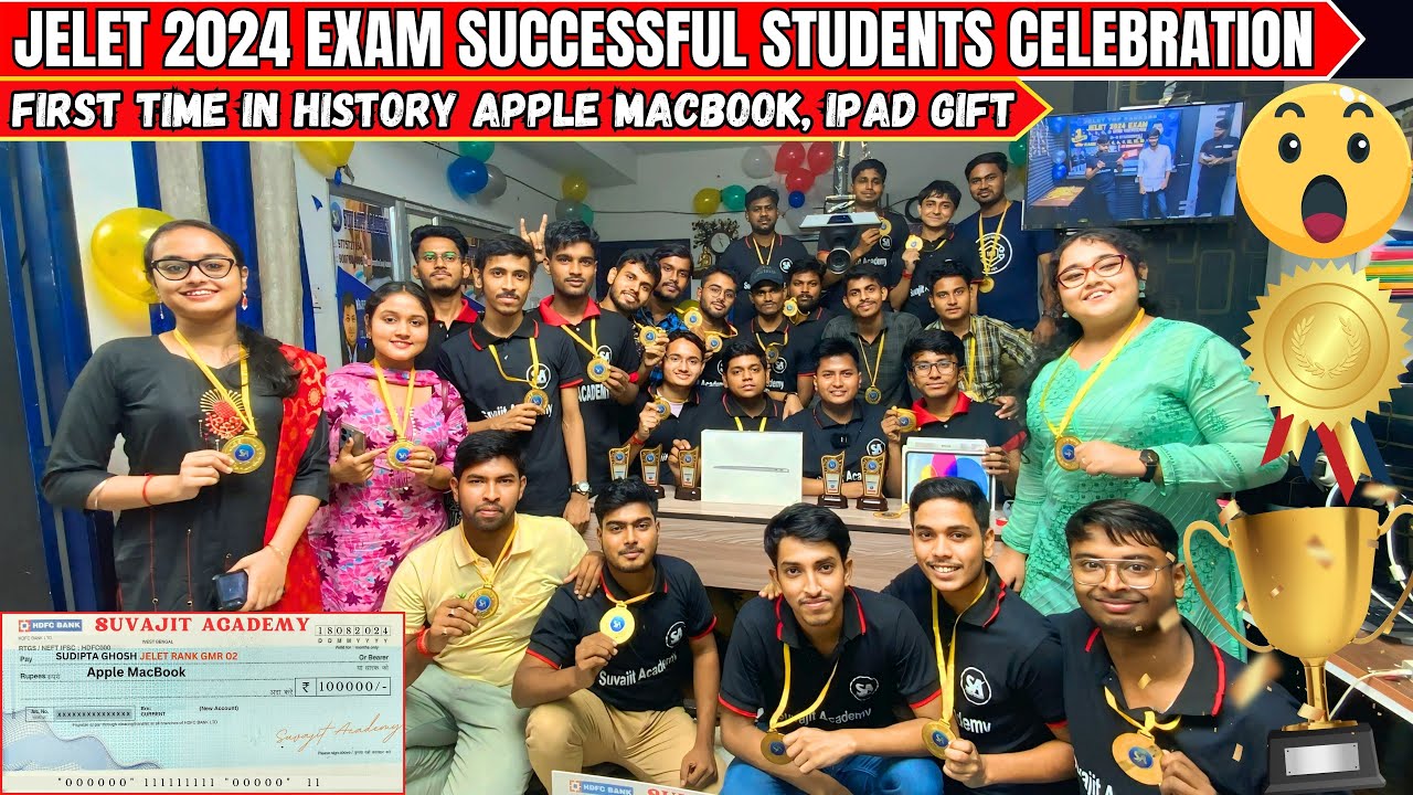JELET 2024 Exam Top Rankers Successful Students Big Celebration | Apple MacBook iPad Gifted