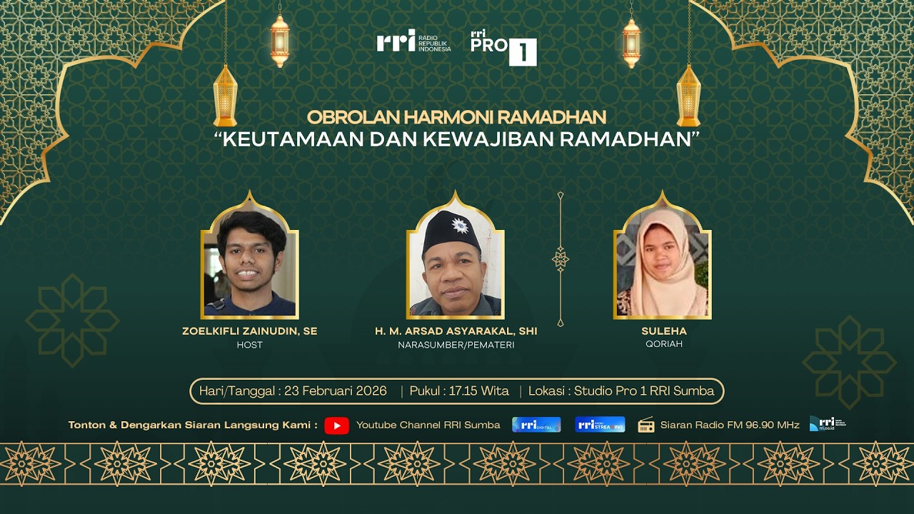 🔴 Live - Obrolan Harmoni Ramadhan: Keutamaan dan Kewajiban Ramadhan | 23 Februari 2026