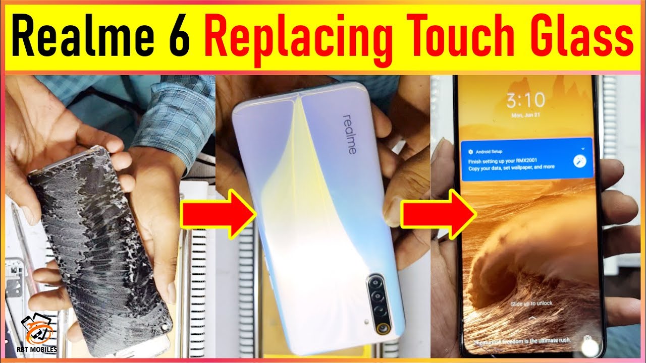 How To Change Touch Glass Of  Realme 6 Mobile | Replacement Of Touch Glass By RBT Mobile