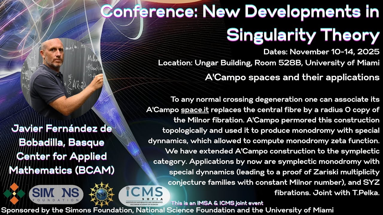 Javier Fernández de Bobadilla, BCAM: A'Campo spaces and their applications