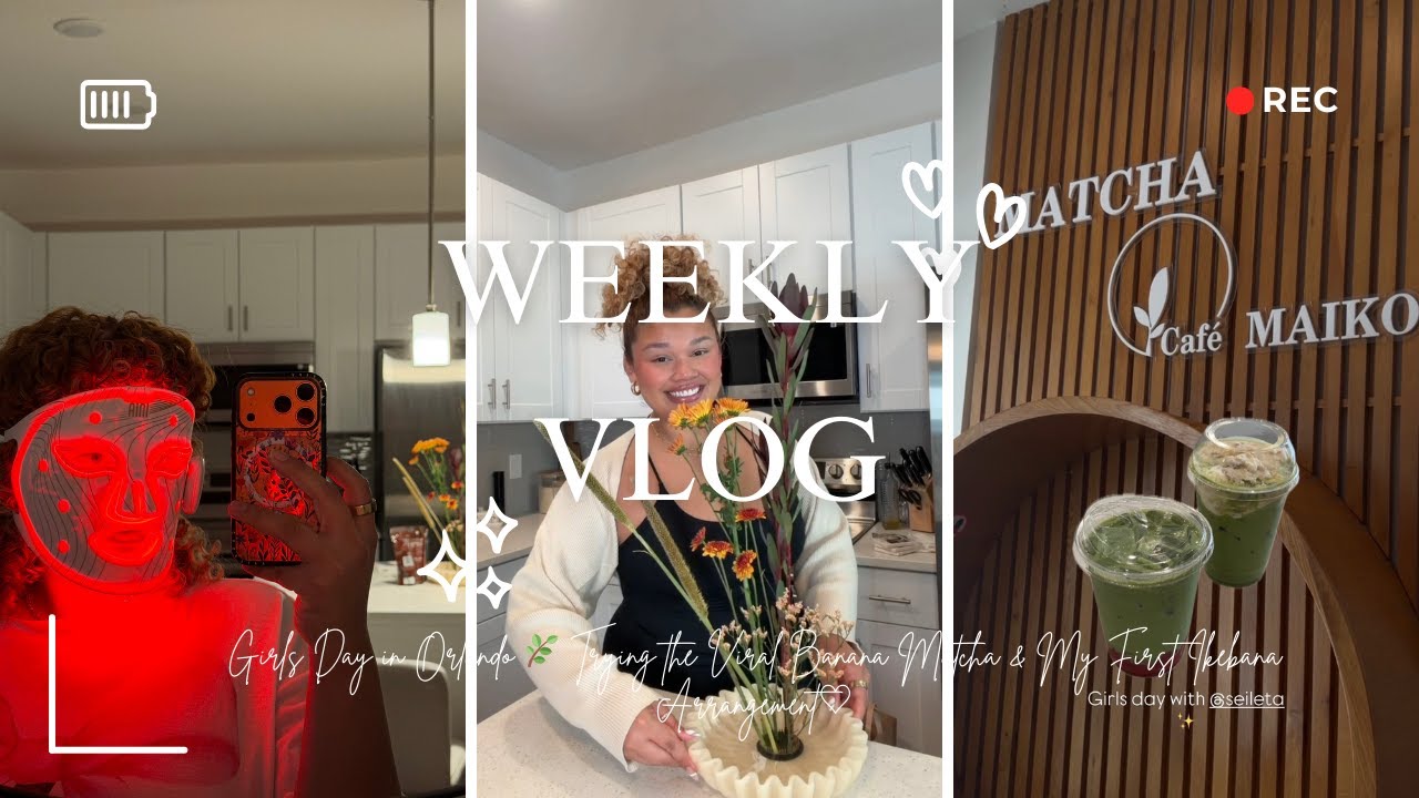 Girls Day in Orlando ♡ Trying the Viral Banana Matcha & My First Ikebana Arrangement