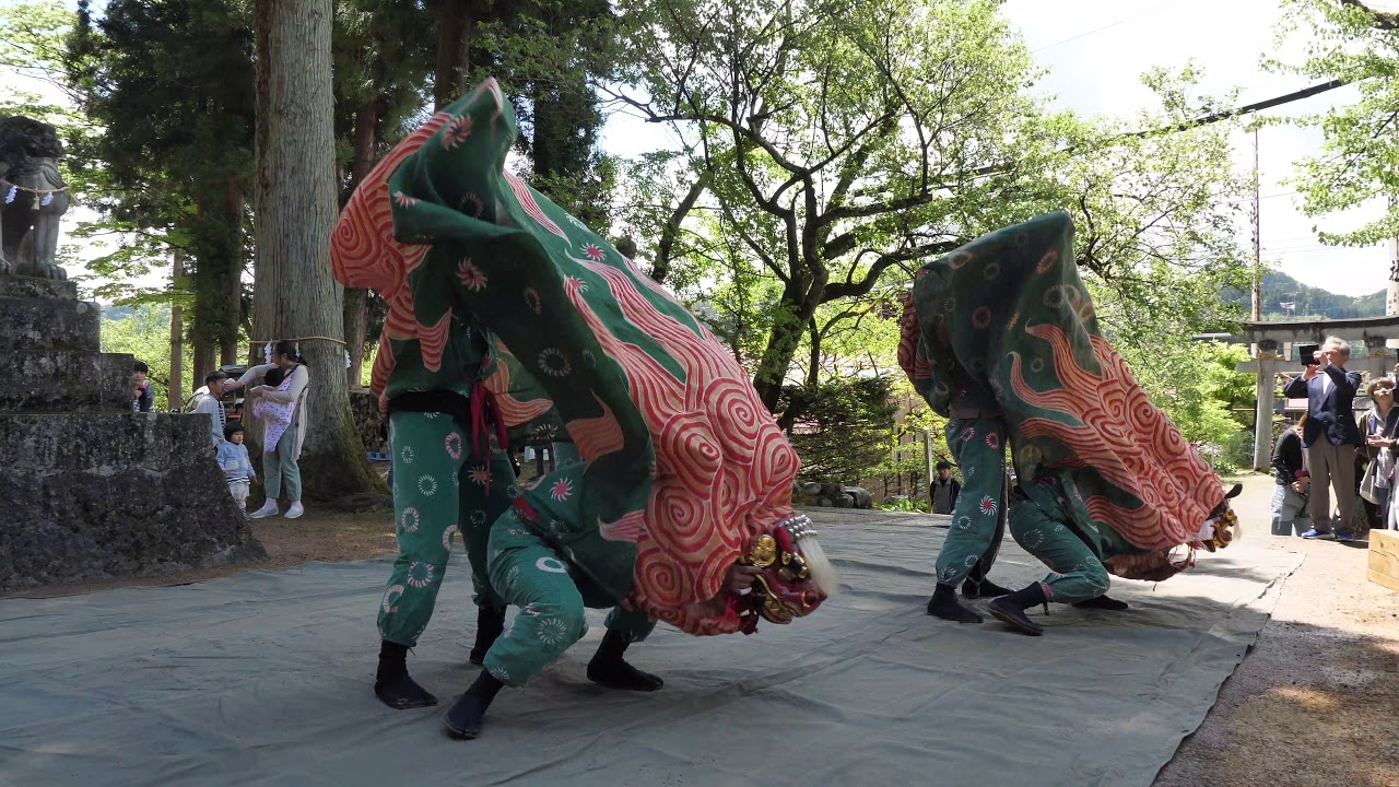 廣瀬神社 曲獅子（国府町広瀬町）2018.5.4【4K】
