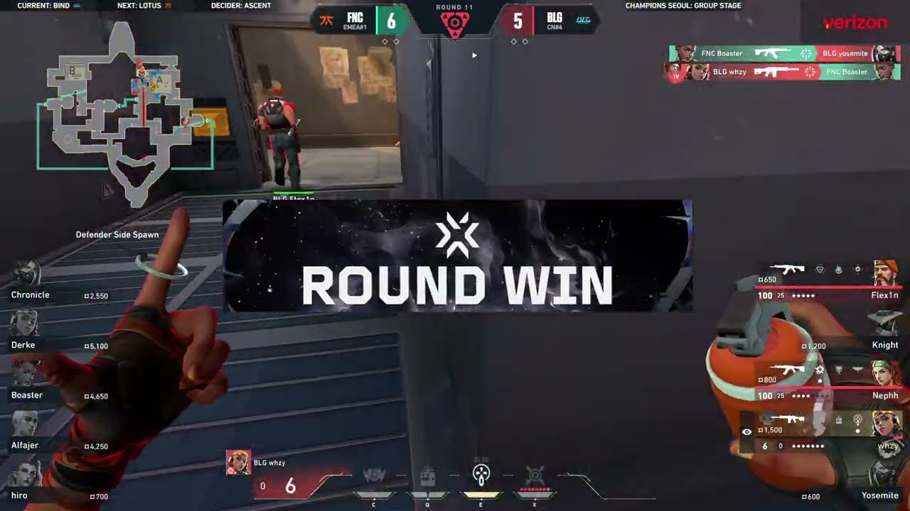 whzy jumps over raze ult and gets 4k | VCT Champions Seoul FNC vs BLG