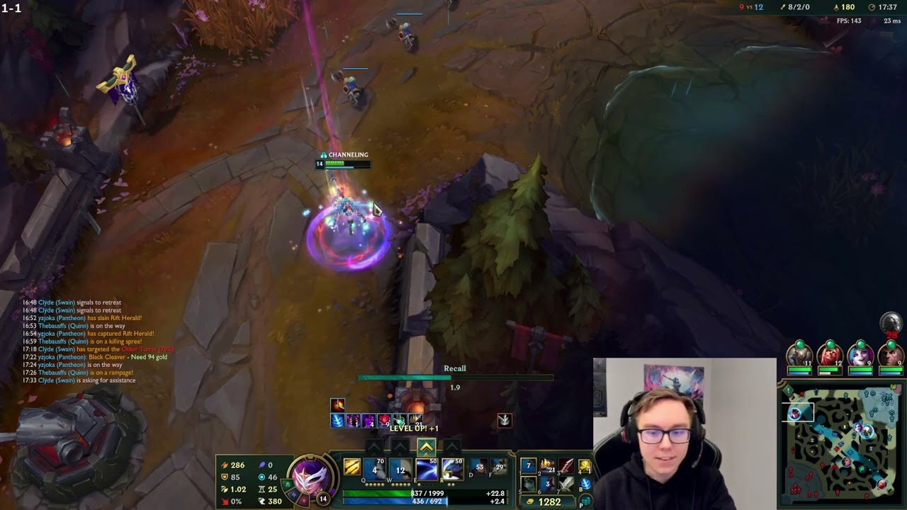 Baus explaining Quinn strategy and why Quinn is the best champion in game