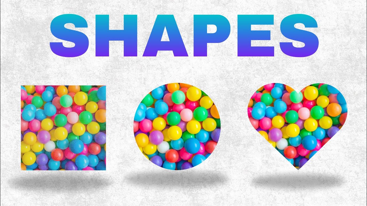 Learn Shapes with colour balls ( Amazing 3d video)