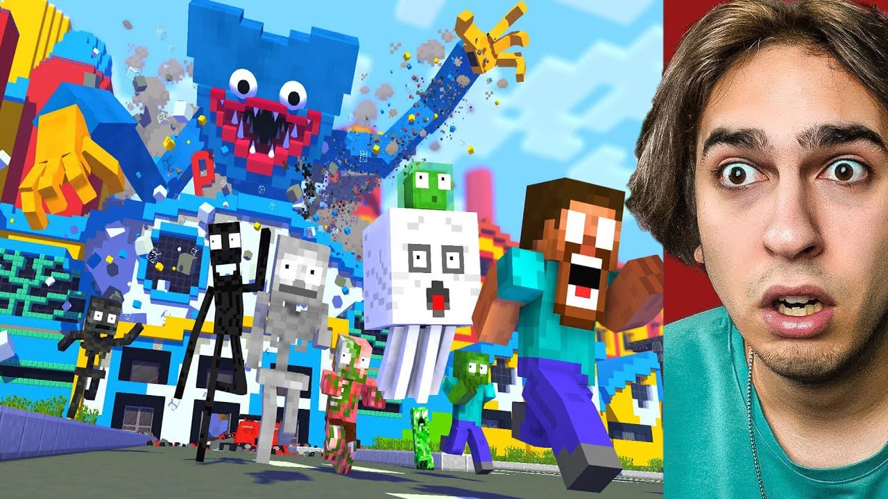 HUGGY WUGGY OKULU BASTI !! (Minecraft Monster School Animation)
