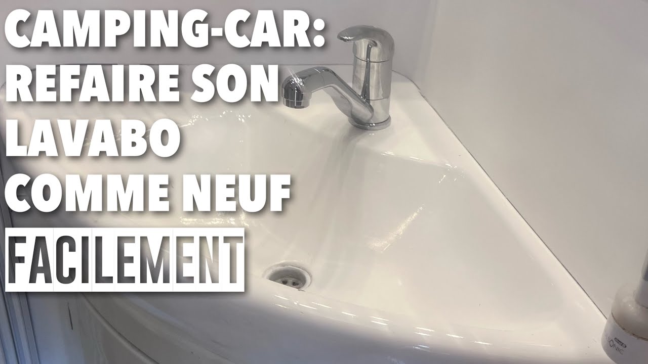 Comment réparer et repeindre son lavabo, bac de douche de camping-car facilement