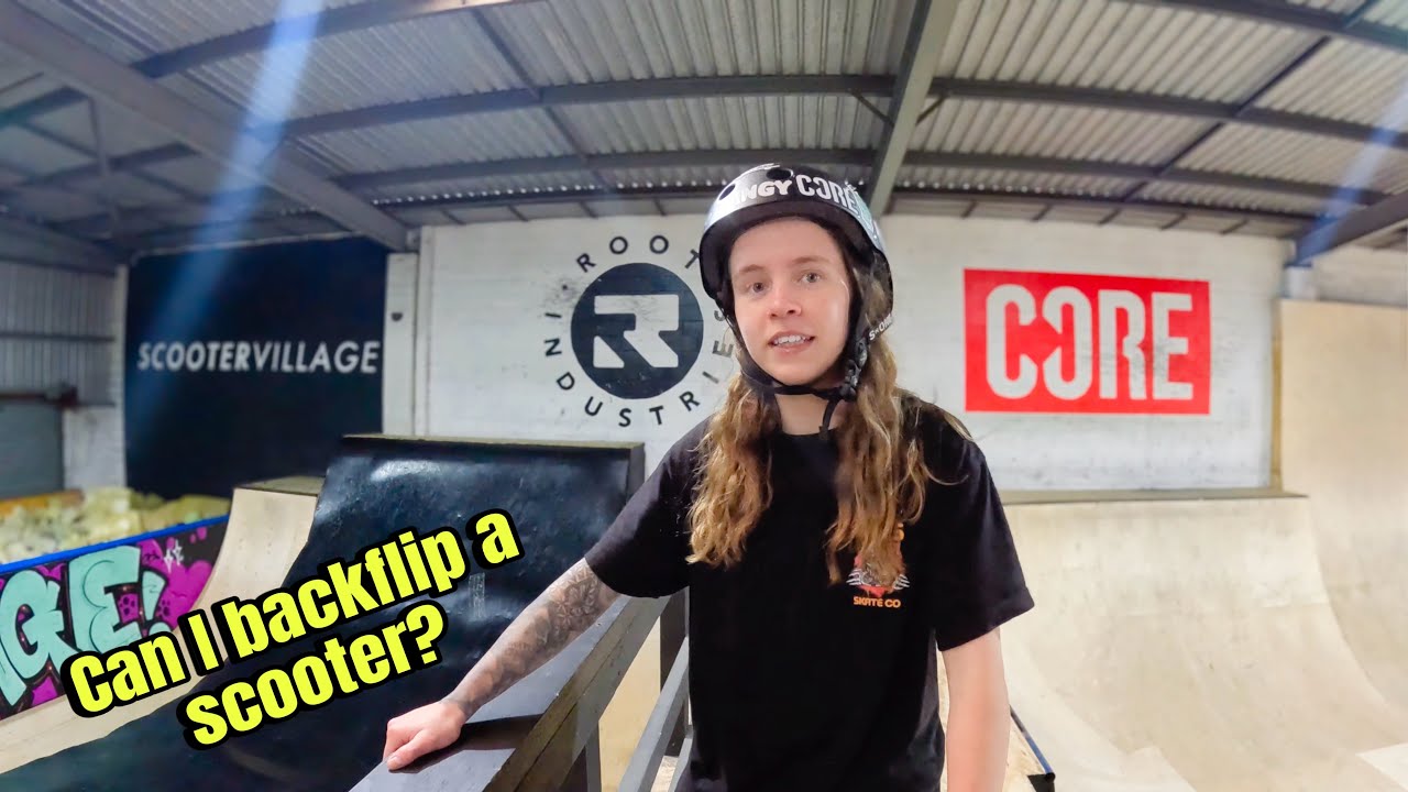 Can I Backflip A Scooter? / Scooter Village Vlog