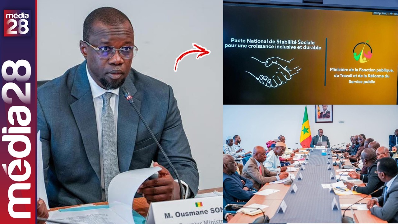 Pacte de stabilité sociale : le PM Ousmane SONKO prend de très fortes mesures avec les Syndicats 