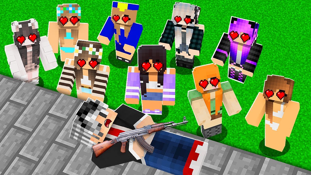 D&Uuml;NYADAKİ B&Uuml;T&Uuml;N KIZLAR BANA AŞIK OLDU 😱 - Minecraft G&uuml;rol &Ccedil;alışkan