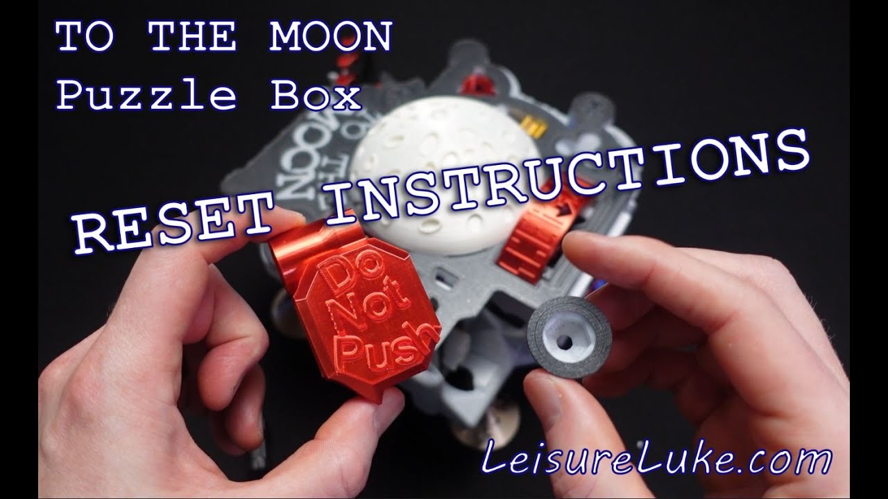 Reset Instructions Steps 1 to 10 for To The Moon Puzzle Box by Leisure Luke