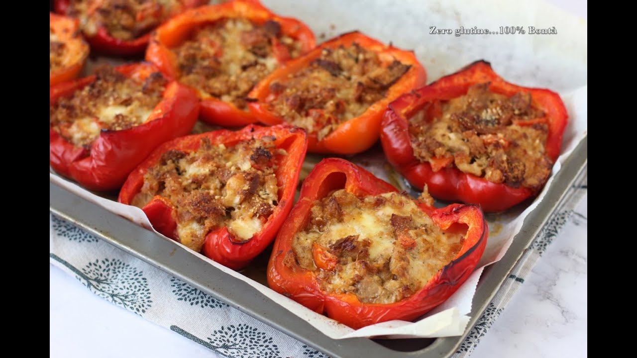 2 Ricette con i Peperoni: PEPERONI RIPIENI di TONNO e MOZZARELLA e Farfalle salsiccia e peperoni