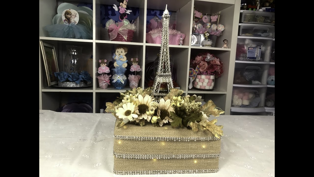 Centro de mesa de la torre Eiffel