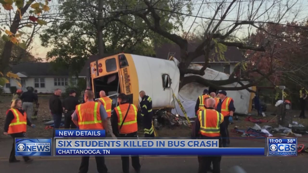 6 students dead in Chattanooga school bus crash