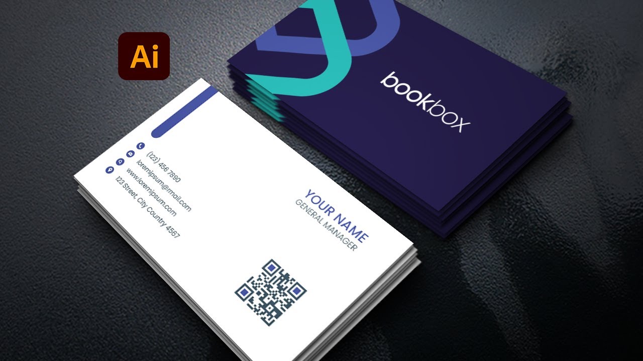 Modern Business Card Design in Adobe Illustrator