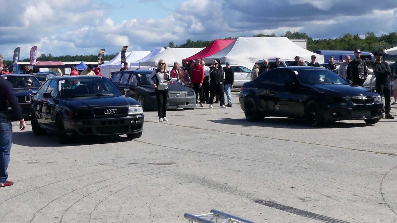 BMW E92 3.4T 2JZ PTE 8085 Next Gen vs Audi Coupe 2.2TQ 20v PTE 6466 Gen2 1/4 mile drag race