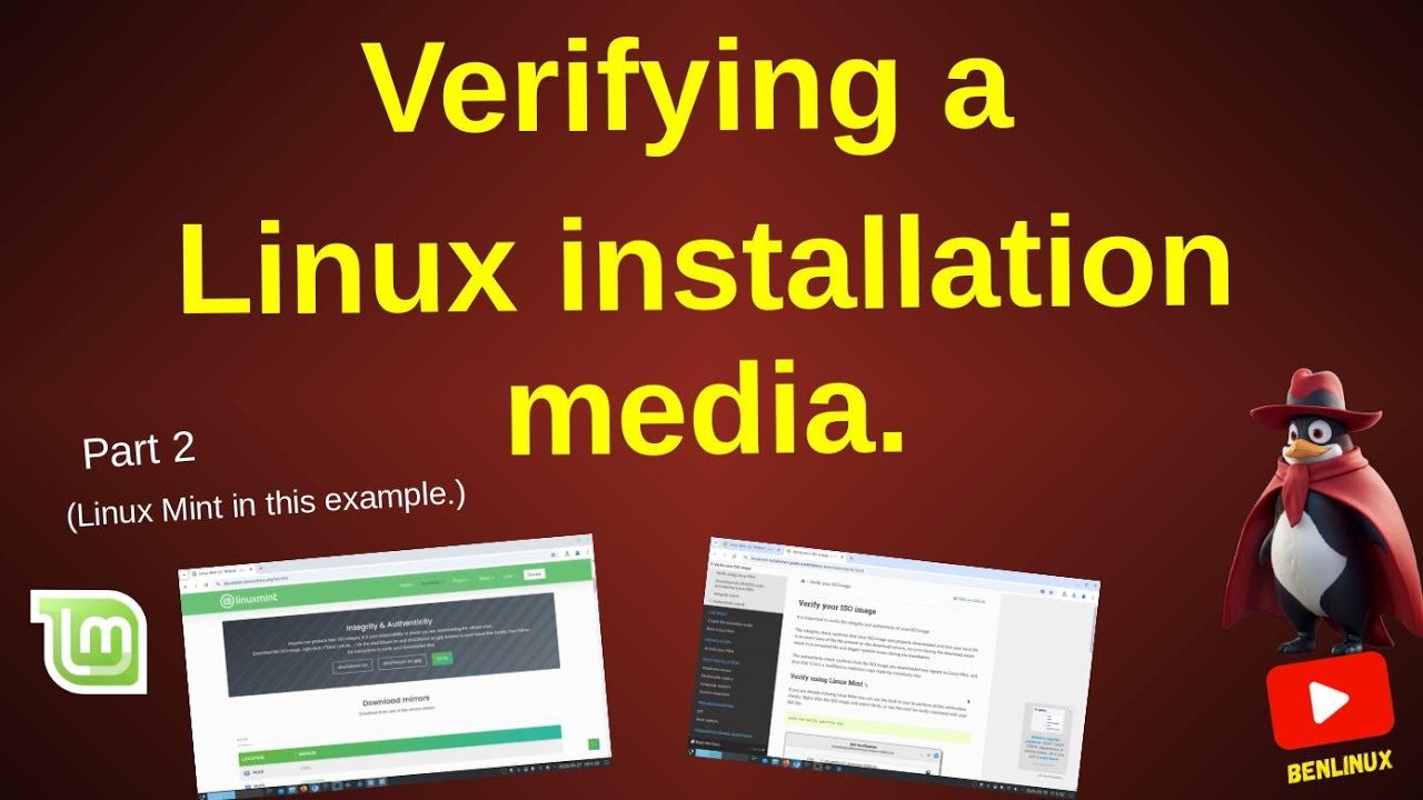 How to validate the Linux iso file after the download - Linux mint in this example