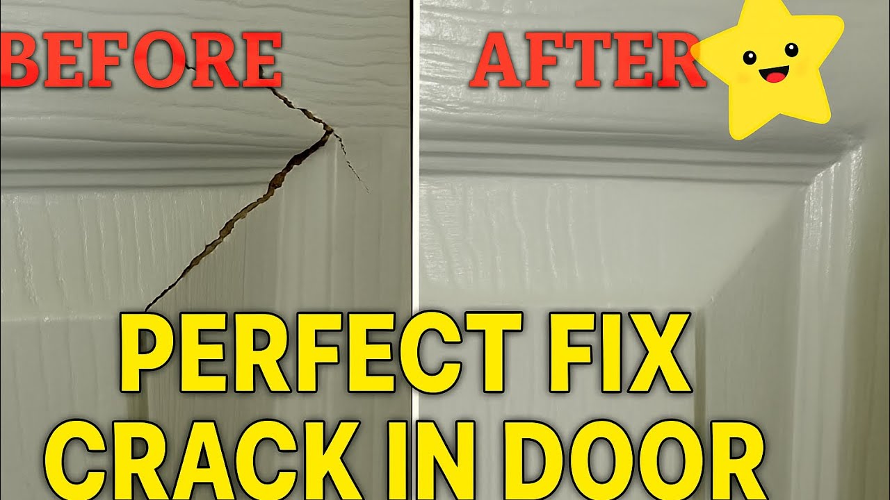 How to Fix the Two Hollow Core Doors Cracks Within Two Days!#wood #crack #painting#hollowcore