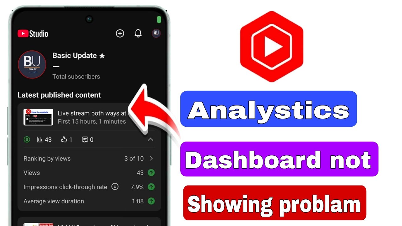 Studio analytics not showing | Yt studio channel analytics not showing | Analytics not showing in yt