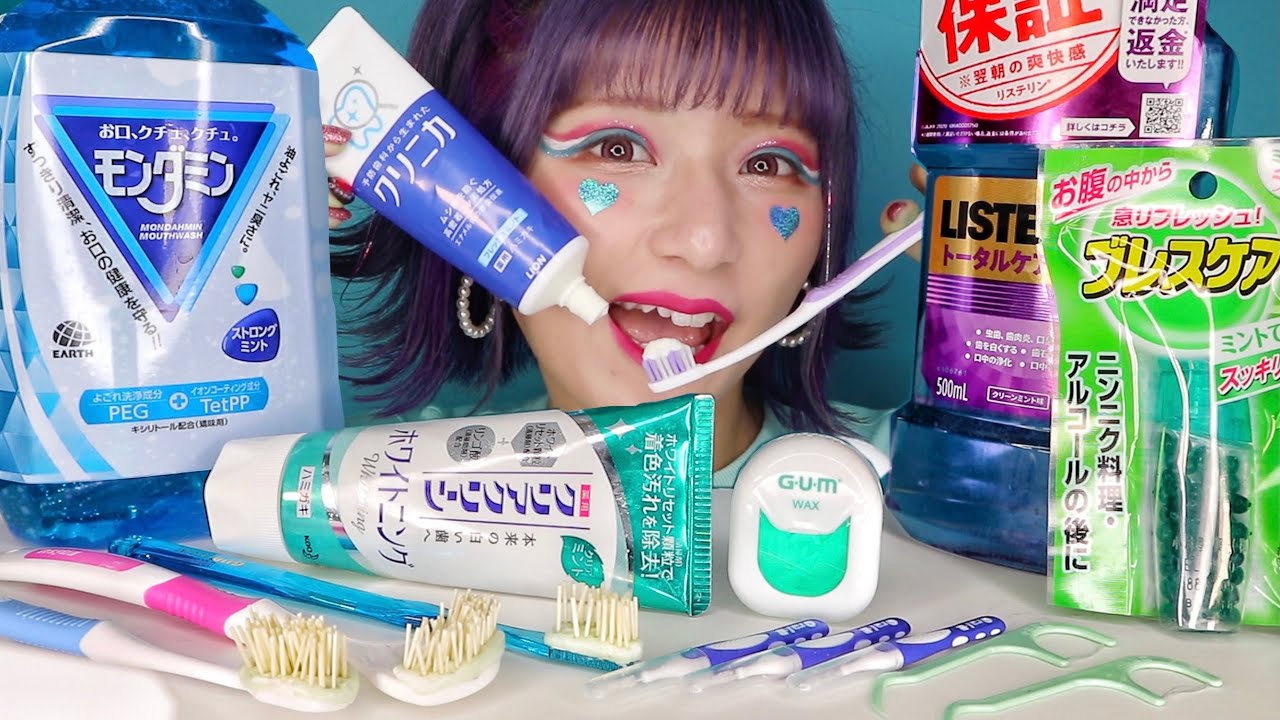 【ASMR】歯磨きを食べる🪥🚰/ 【Eating Sounds】Oral care /MUKBANG, 먹방