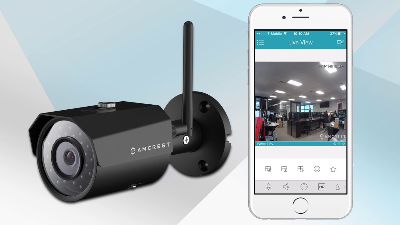 Ethernet WiFi Mobile App Setup for Amcrest Outdoor Bullet Cameras