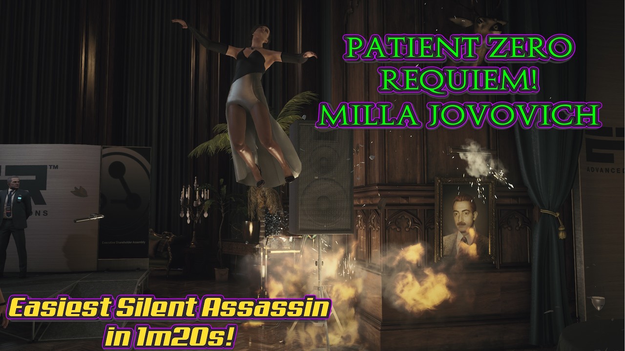 HITMAN WoA - (Easiest Silent Assassin in 1m20s!) Patient Zero Requiem - Milla Jovovich