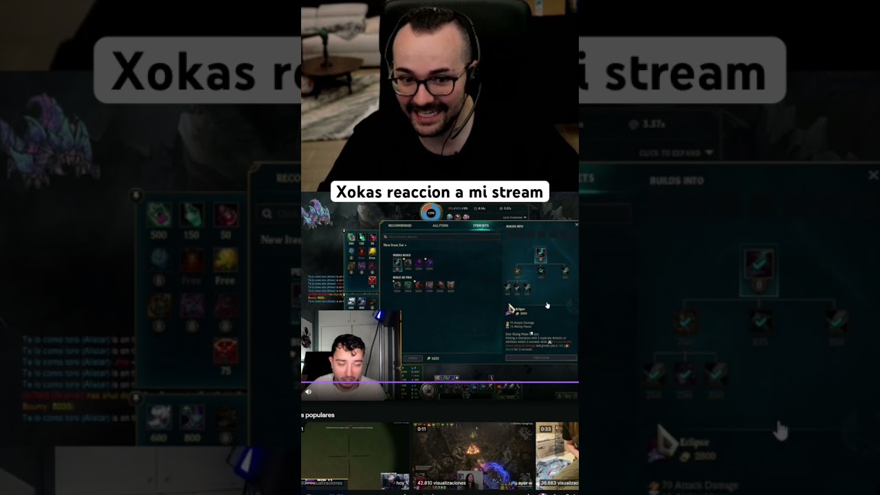 Xokas reacciona a mi stream en el duoqchallenge #xokas #leagueoflegends #duoqchallenge